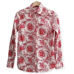 Etro Paisley Floral Colourful Print Button Up IT 42 or 6 US